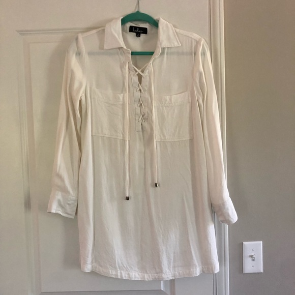 Never worn Lulu’s White Summer Dress - Picture 3 of 4